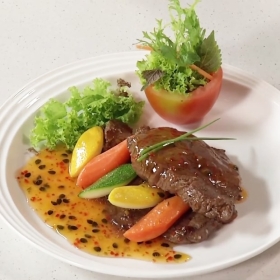 Bò sốt chanh dây 