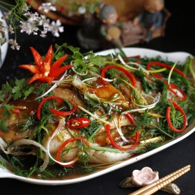 Cá diêu hồng hấp 