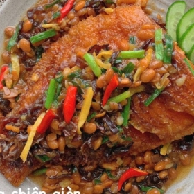 Cá diêu hồng sốt tương hột