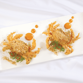 Cua lột chiên cốm dẹp