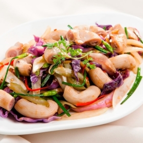 Dồi trường xào