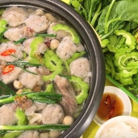 Lẩu cá thác lác khổ qua