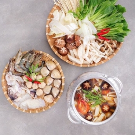 Lẩu hải sản nấm