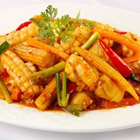  Sò điệp xào bắp non